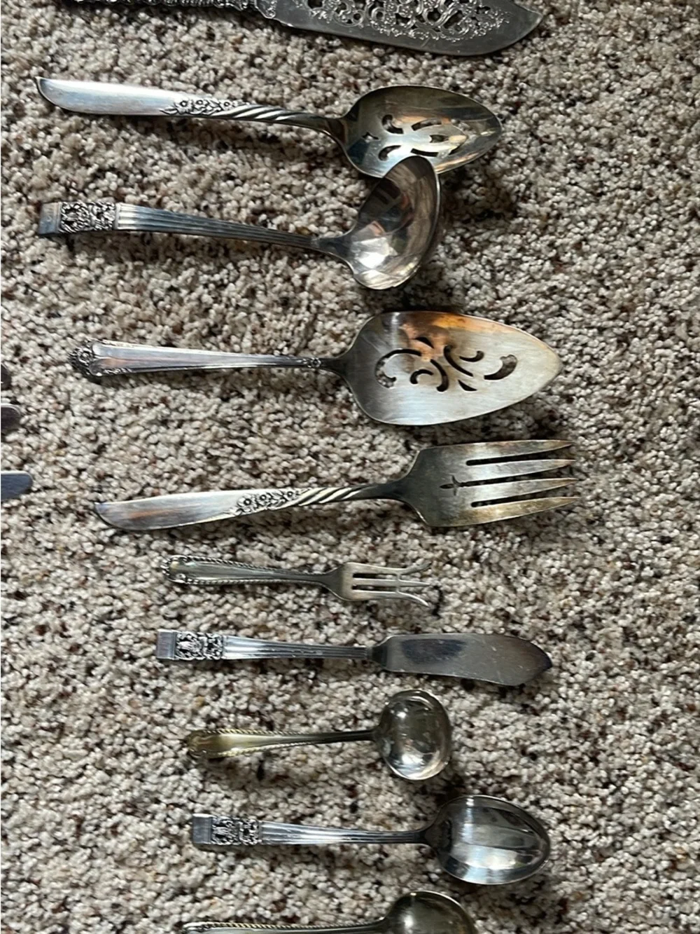Vintage Silver Plated Flatware Set - Mixed Serving Pieces